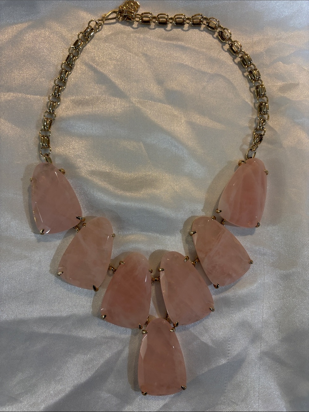 Kendra Scott Pink Stone Gold-Tone Statement Necklace